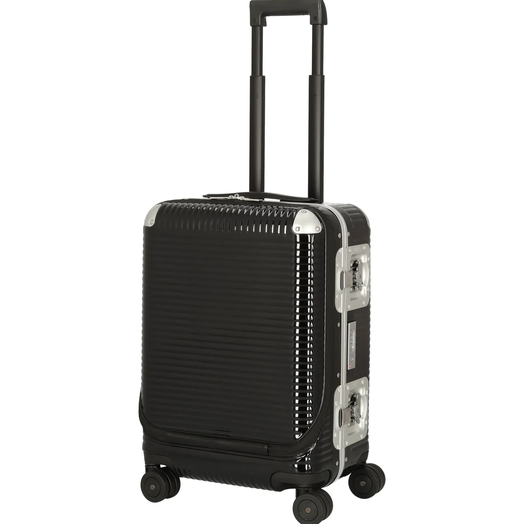 Milano Bank Light Spinner 53 front pocket - 4-Rollen-Kabinentrolley 53 cm (licorice black)