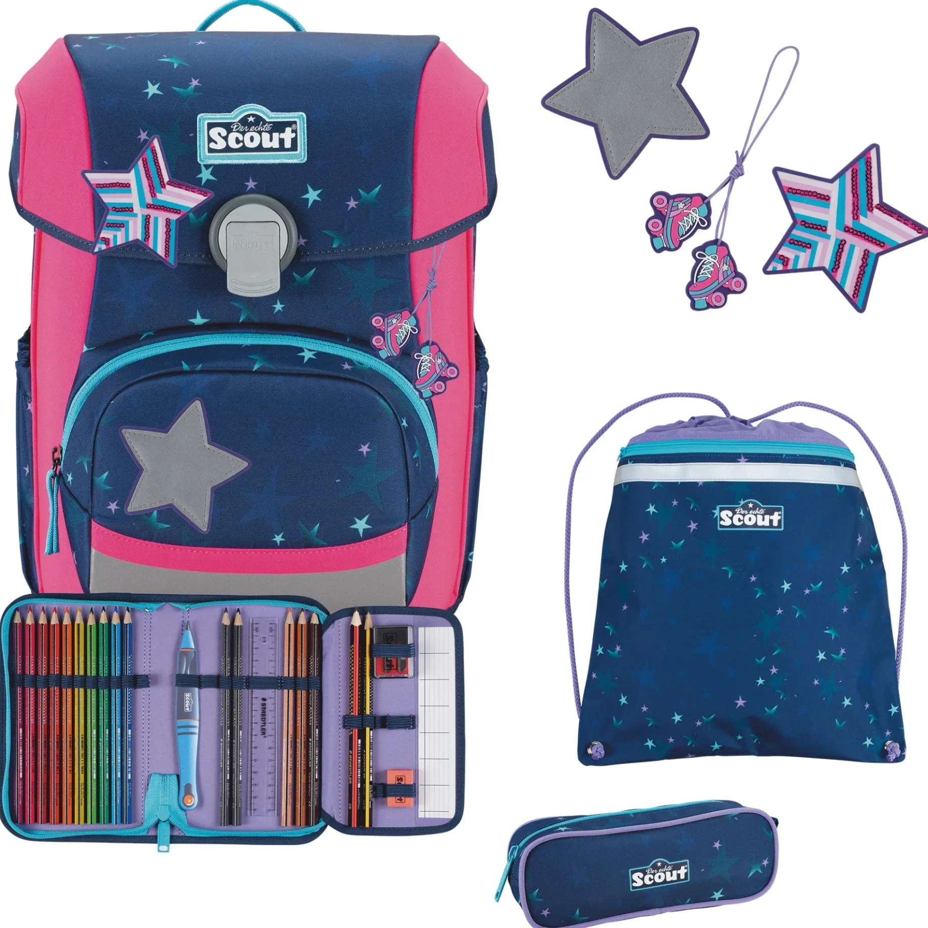Neo DIN - Schulranzen Set 4tlg. (Pretty Star)