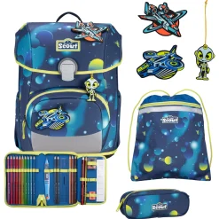 Neo Exklusiv LED - Schulranzen Set 4tlg. (Planets)