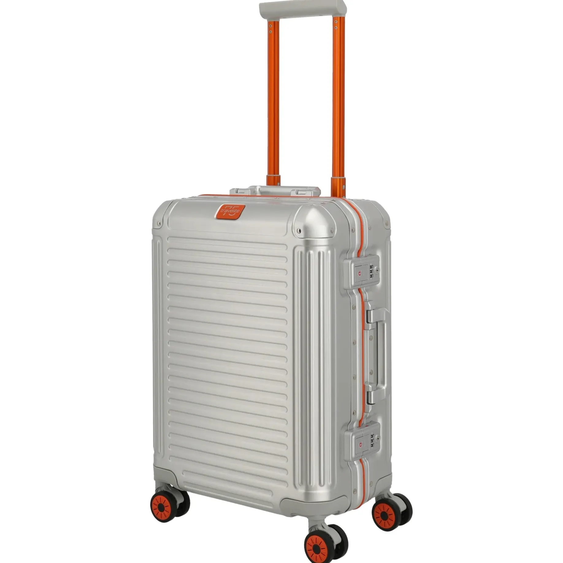 Next 75 Jahre Jubiläums-Edition - 4-Rollen-Kabinentrolley S 55 cm (silber-orange)