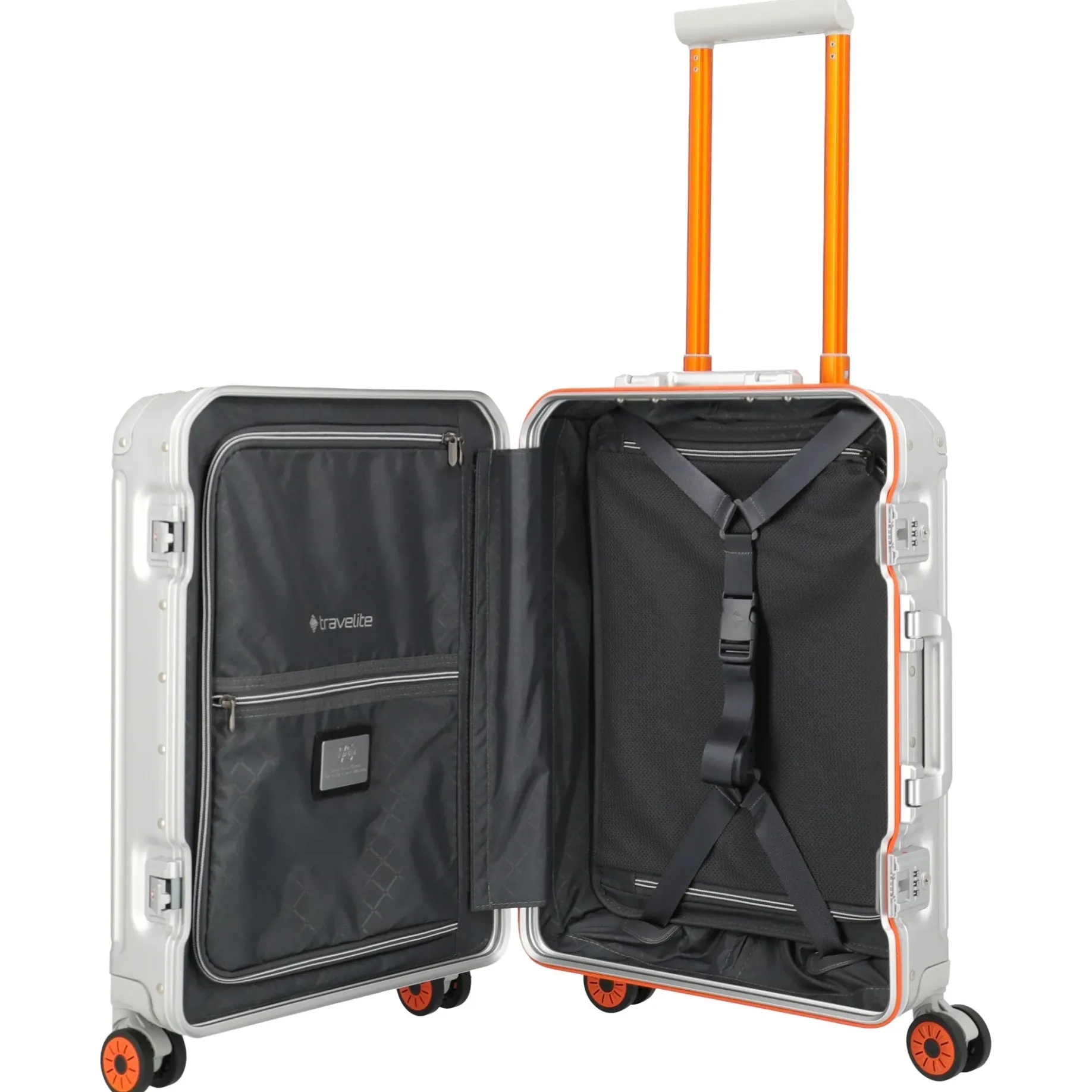 Next 75 Jahre Jubiläums-Edition - 4-Rollen-Kabinentrolley S 55 cm (silber-orange)