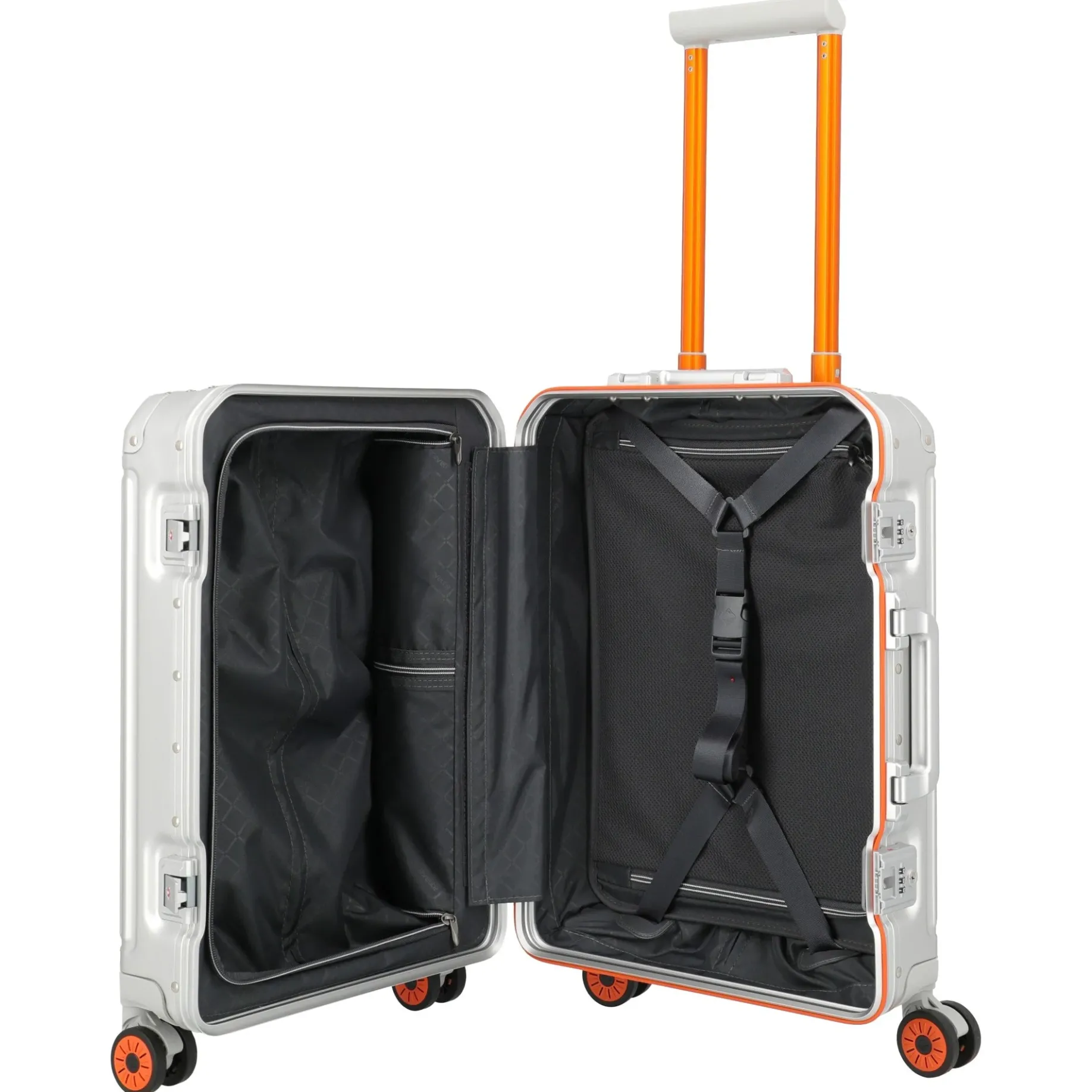 Next 75 Jahre Jubiläums-Edition - 4-Rollen-Kabinentrolley S 55 cm (silber-orange)
