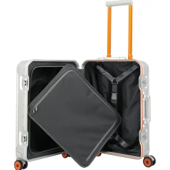 Next 75 Jahre Jubiläums-Edition - 4-Rollen-Kabinentrolley S 55 cm (silber-orange)