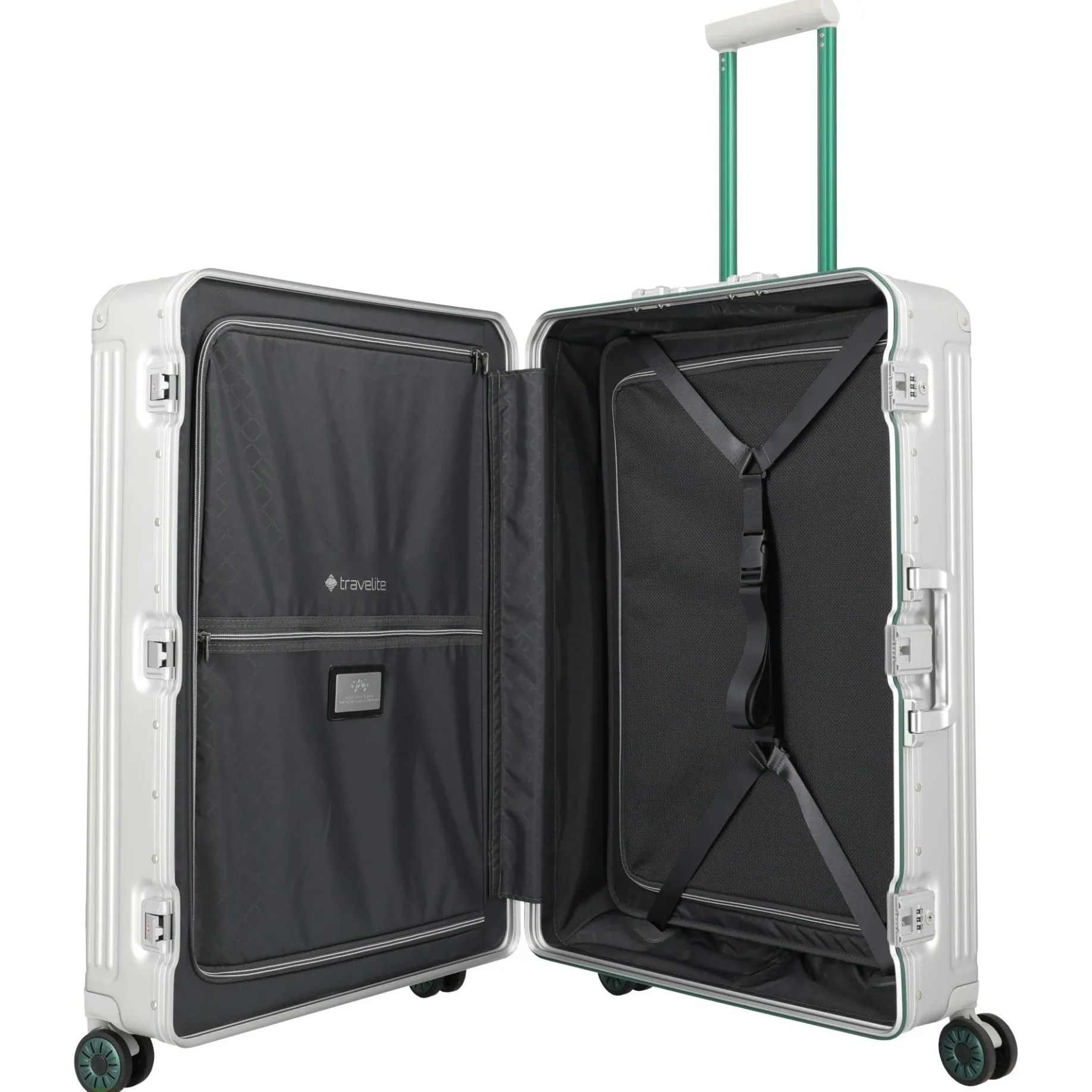 Next 75 Jahre Jubiläums-Edition - 4-Rollen-Trolley L 77 cm (silber-grün)