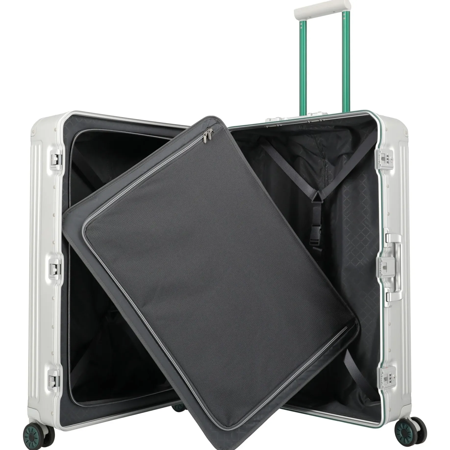Next 75 Jahre Jubiläums-Edition - 4-Rollen-Trolley L 77 cm (silber-grün)