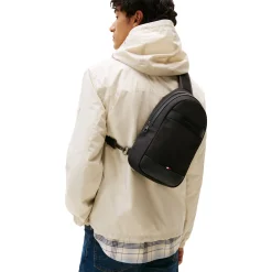 Nylon Travel Sling Bag - Umhängetasche 32 cm (schwarz)
