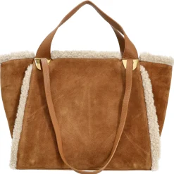 Oliver Eco Shearling - Shopper 35 cm (natural/cuir)