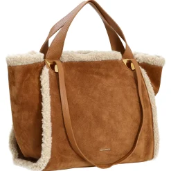 Oliver Eco Shearling - Shopper 35 cm (natural/cuir)