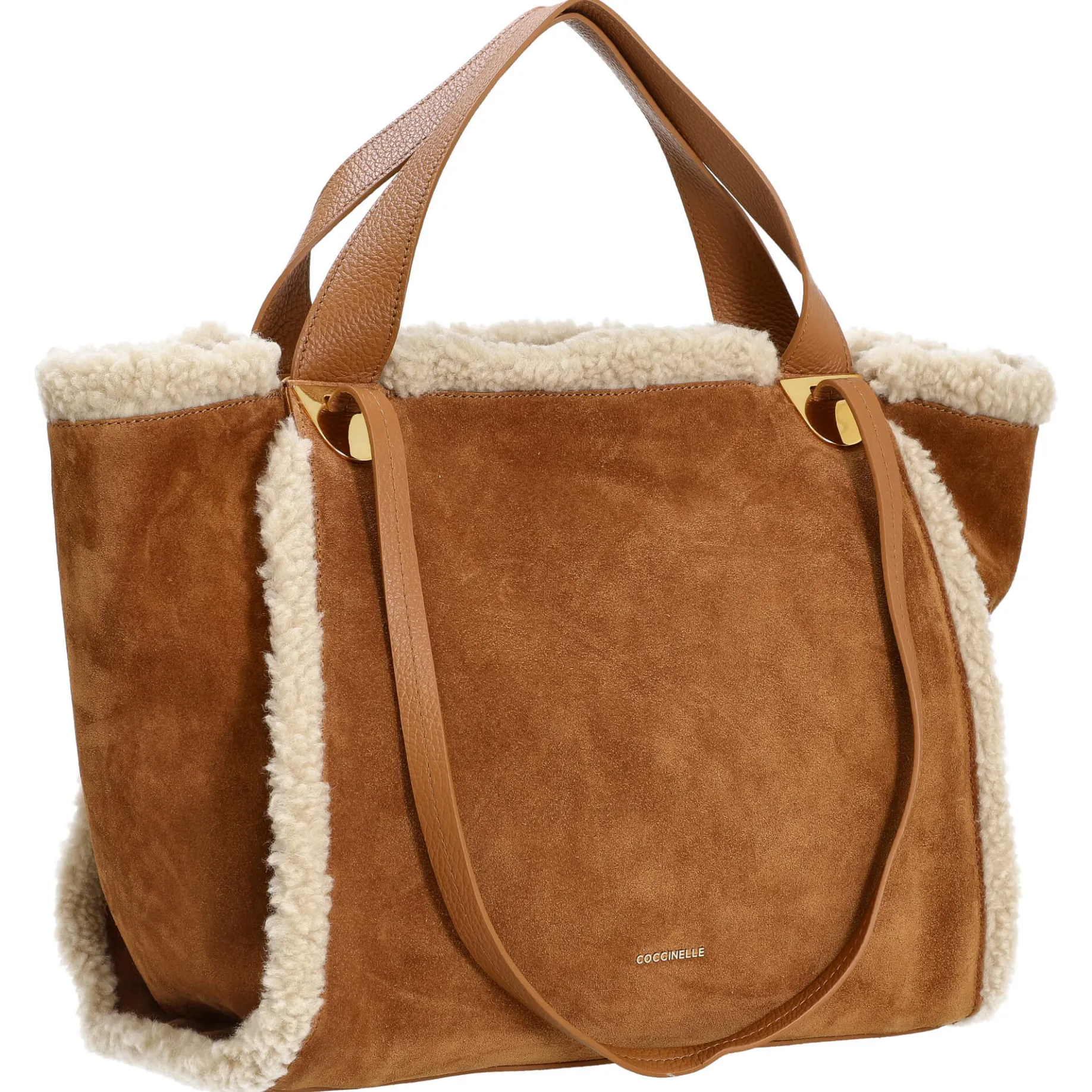 Oliver Eco Shearling - Shopper 35 cm (natural/cuir)