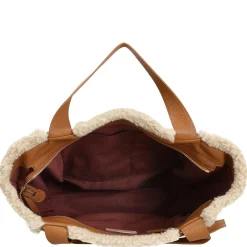 Oliver Eco Shearling - Shopper 35 cm (natural/cuir)
