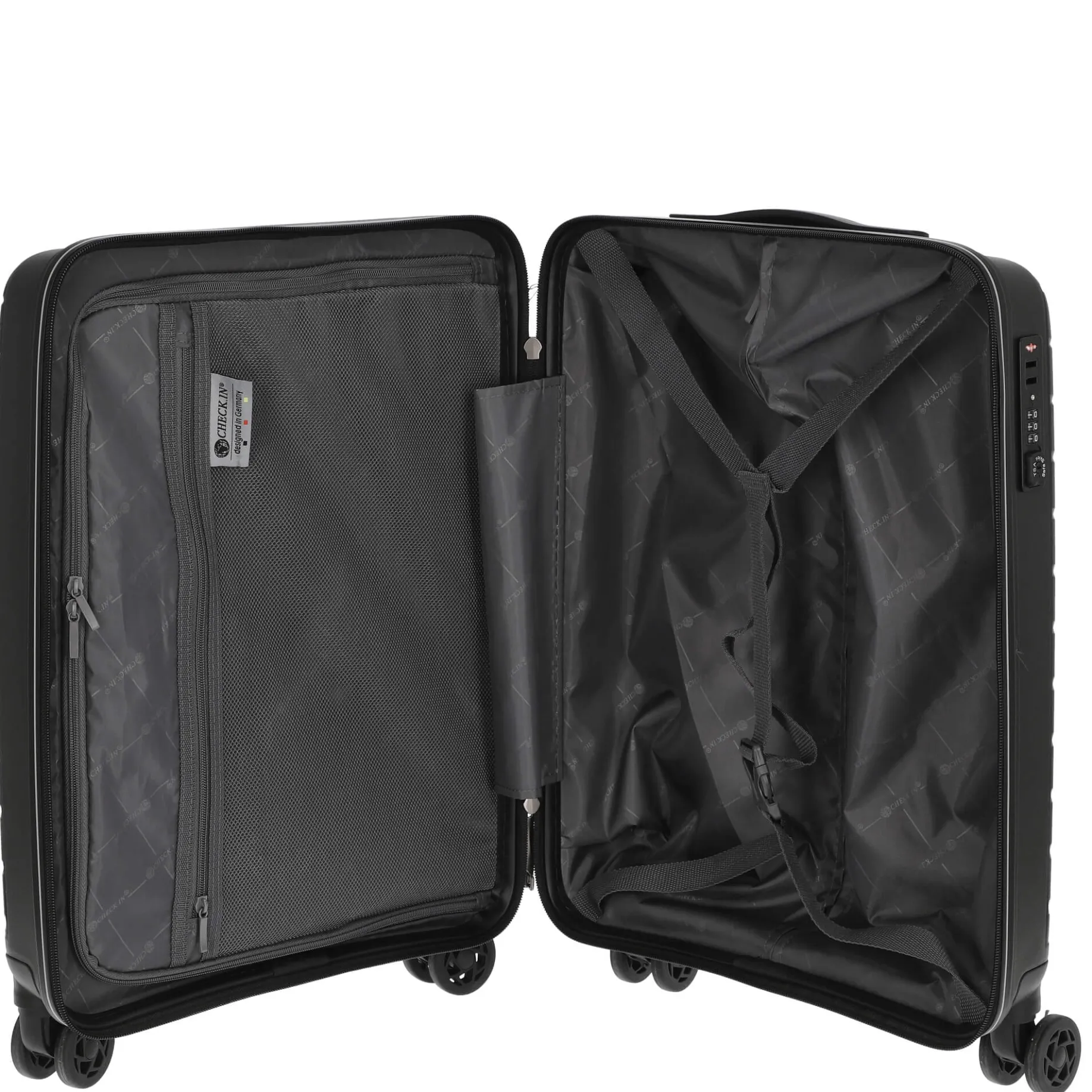 Orlando - 4-Rollen-Kabinentrolley 55 cm (schwarz)