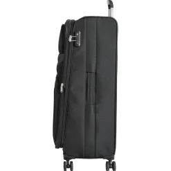 Orlando - 4-Rollen-Trolley Set L erw./M. erw./S + Boarding Bag + Beautycase 5tlg. (schwarz)