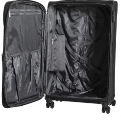 Orlando - 4-Rollen-Trolley Set L erw./M. erw./S + Boarding Bag + Beautycase 5tlg. (schwarz)