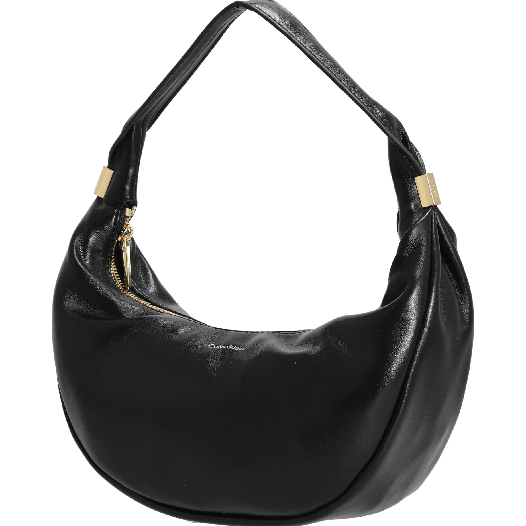 Pinched Soft Crescent - Schultertasche L 35 cm (schwarz)