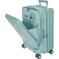 Positano - 4-Rollen Kabinentrolley 55 cm USB erw. (hellblau)