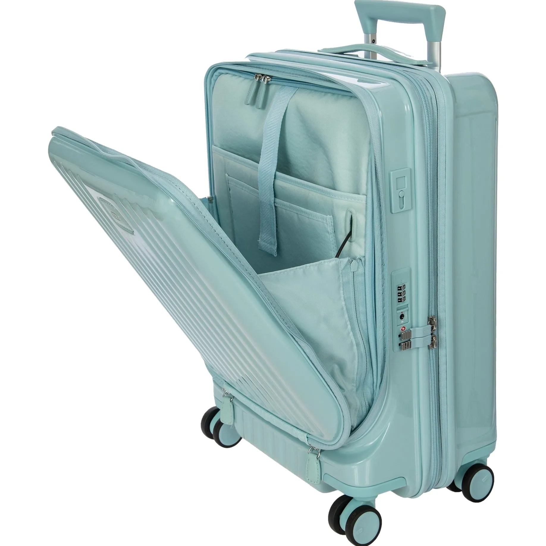 Positano - 4-Rollen Kabinentrolley 55 cm USB erw. (hellblau)