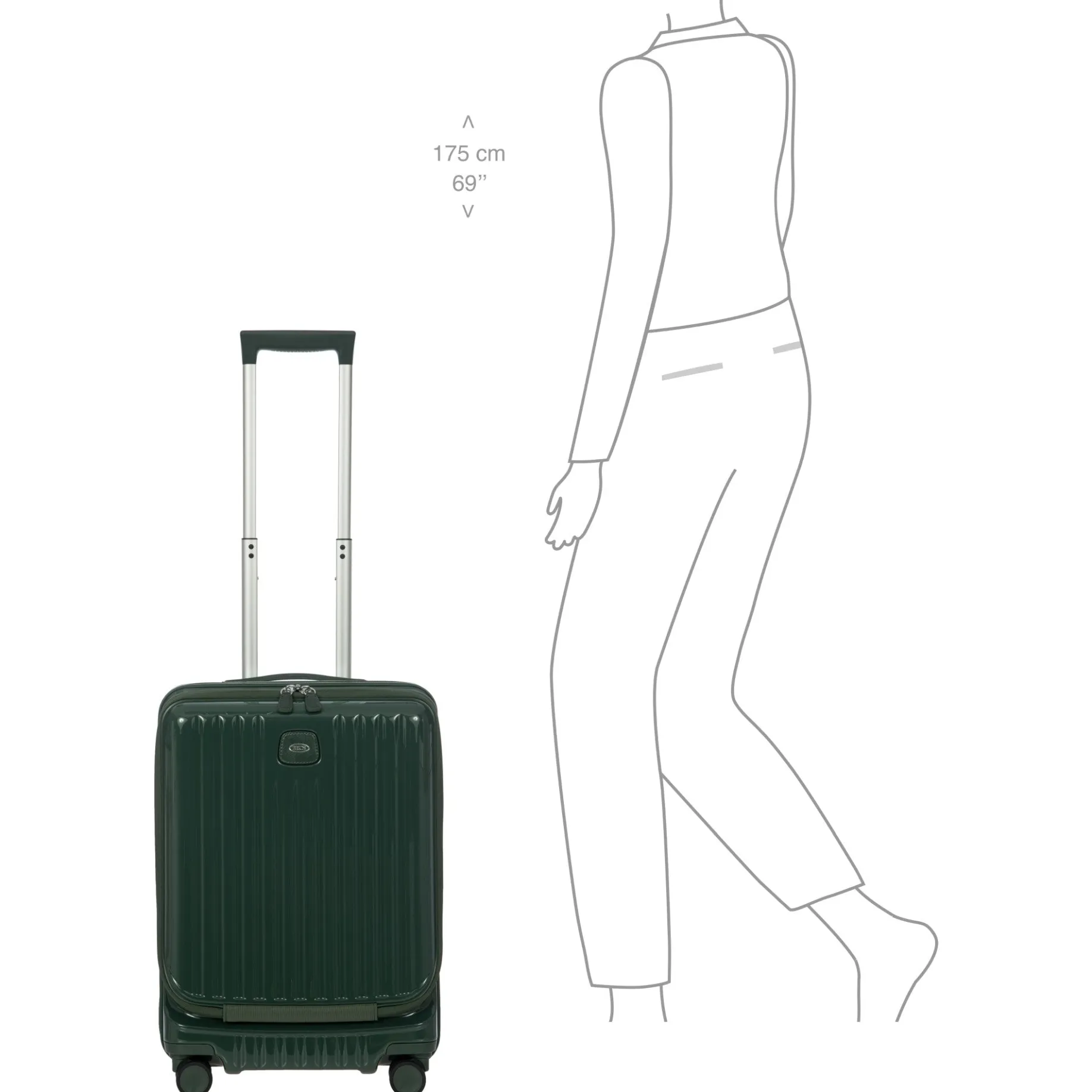 Positano - 4-Rollen Kabinentrolley 55 cm USB erw. (emerald green)