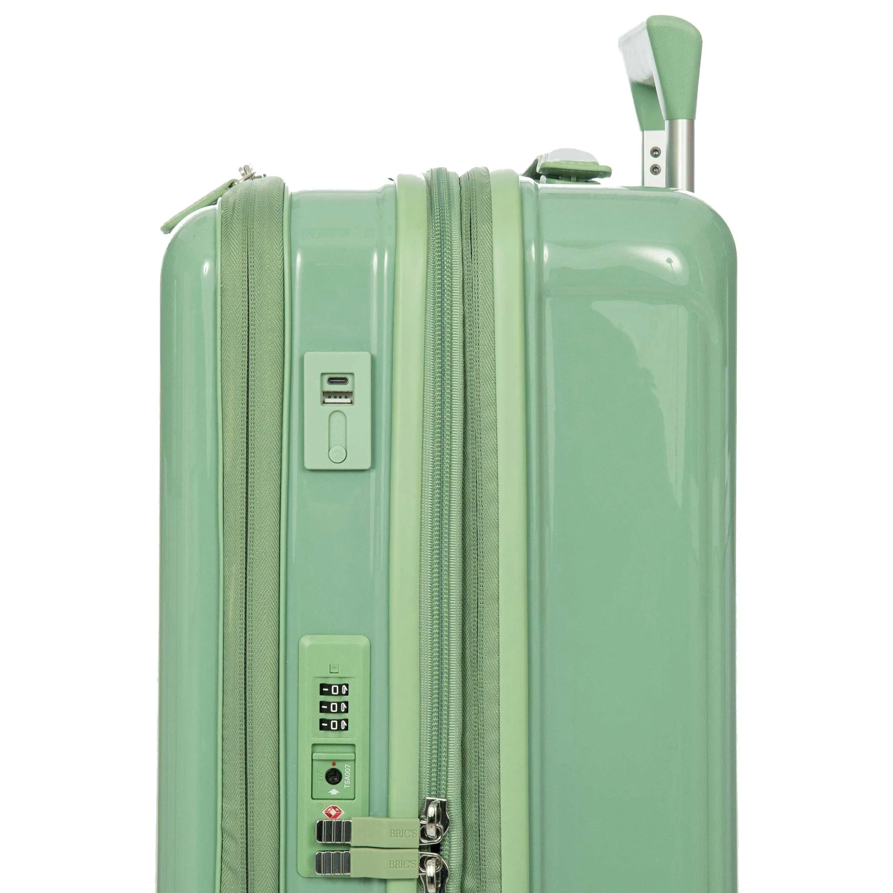 Positano - 4-Rollen Kabinentrolley 55 cm USB erw. (salbei)
