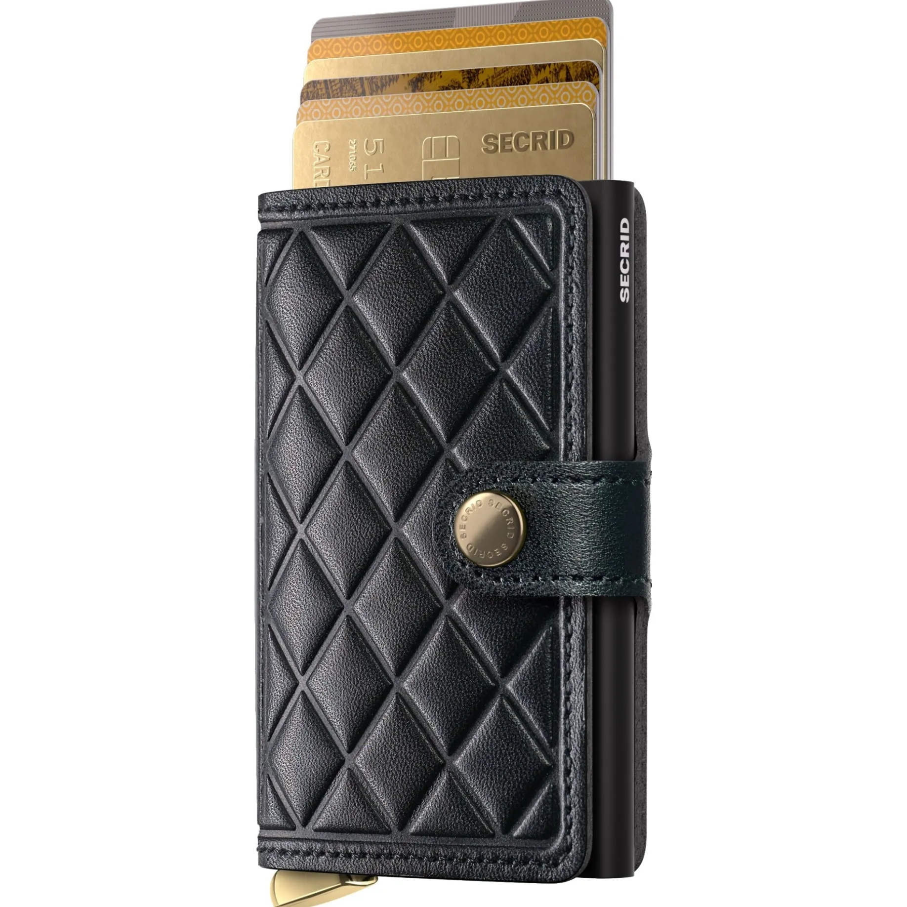 Premium Emboss Miniwallet - Geldbörse RFID 6.5 cm (diamond black)