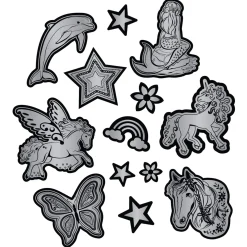 Reflektierendes Sticker-Set (silber)