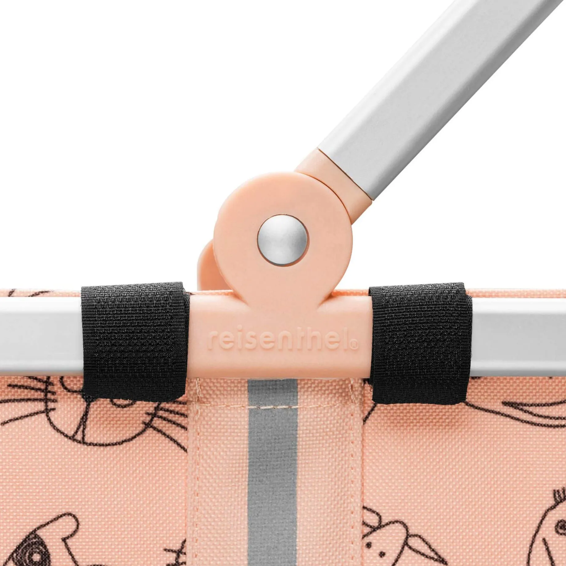 reisenthel carrybag xs - Einkaufskorb 21 cm (cats and dogs rose)