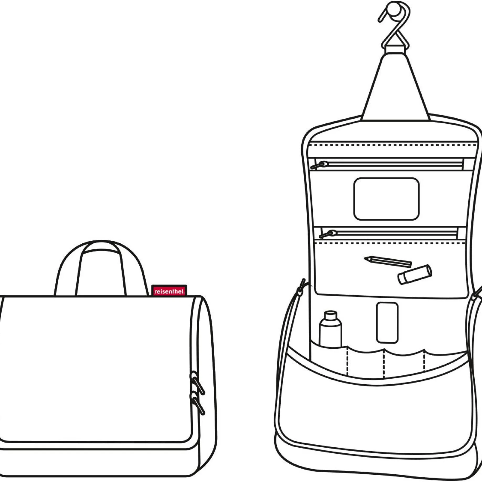 reisenthel cosmetics toiletbag - Kulturbeutel 20 cm (twist silver)