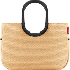 reisenthel shopping loopshopper L - Einkaufstasche mit Bügel 46 cm (frame raffia black)