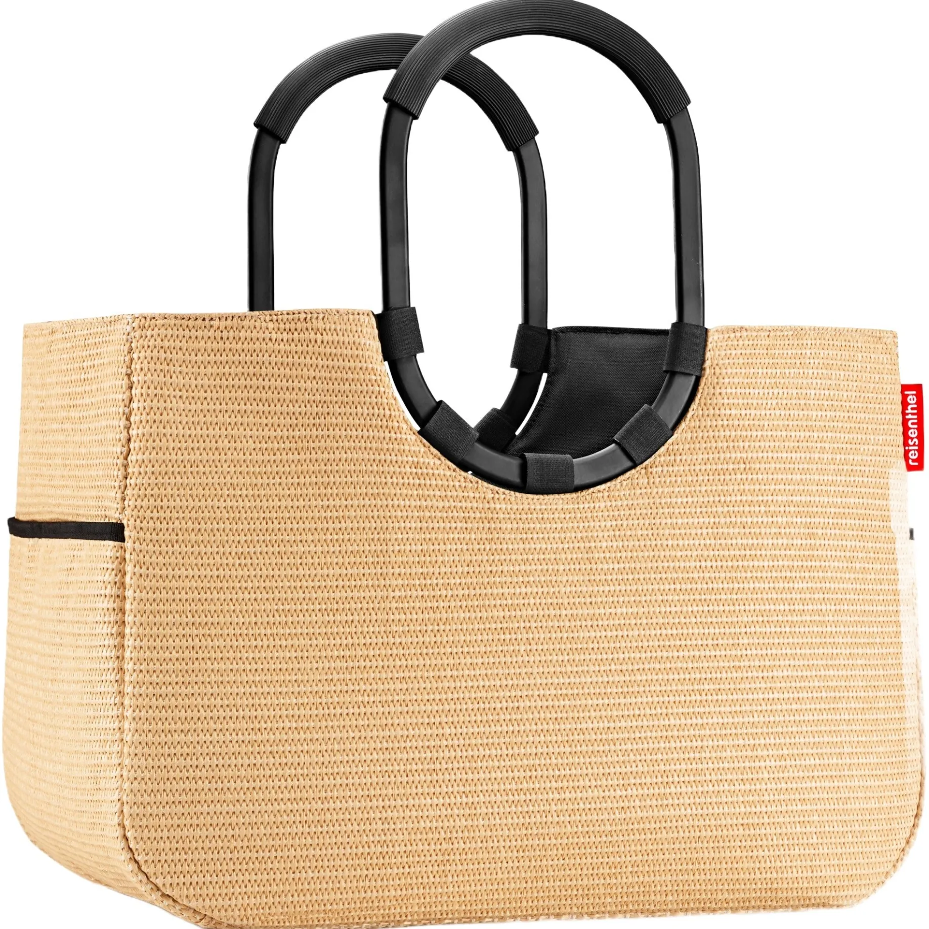reisenthel shopping loopshopper L - Einkaufstasche mit Bügel 46 cm (frame raffia black)