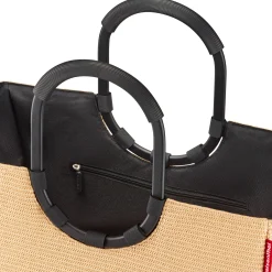 reisenthel shopping loopshopper L - Einkaufstasche mit Bügel 46 cm (frame raffia black)