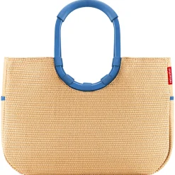 reisenthel shopping loopshopper L - Einkaufstasche mit Bügel 46 cm (frame raffia blue)