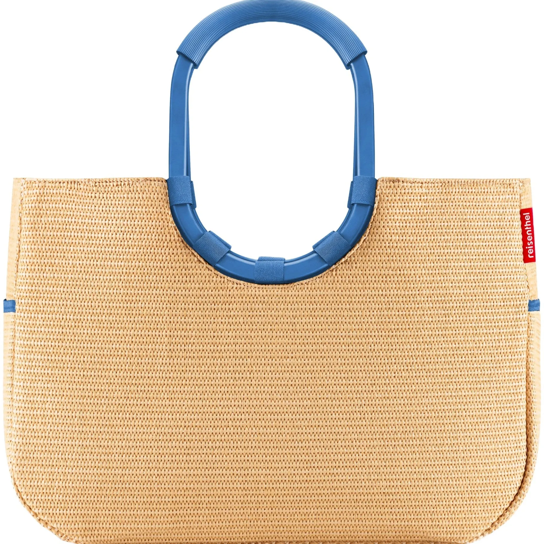 reisenthel shopping loopshopper L - Einkaufstasche mit Bügel 46 cm (frame raffia blue)