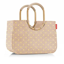 reisenthel shopping loopshopper L - Einkaufstasche mit Bügel 46 cm (frame metallic dots coffee)