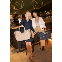 reisenthel shopping loopshopper L - Einkaufstasche mit Bügel 46 cm (frame metallic dots coffee)