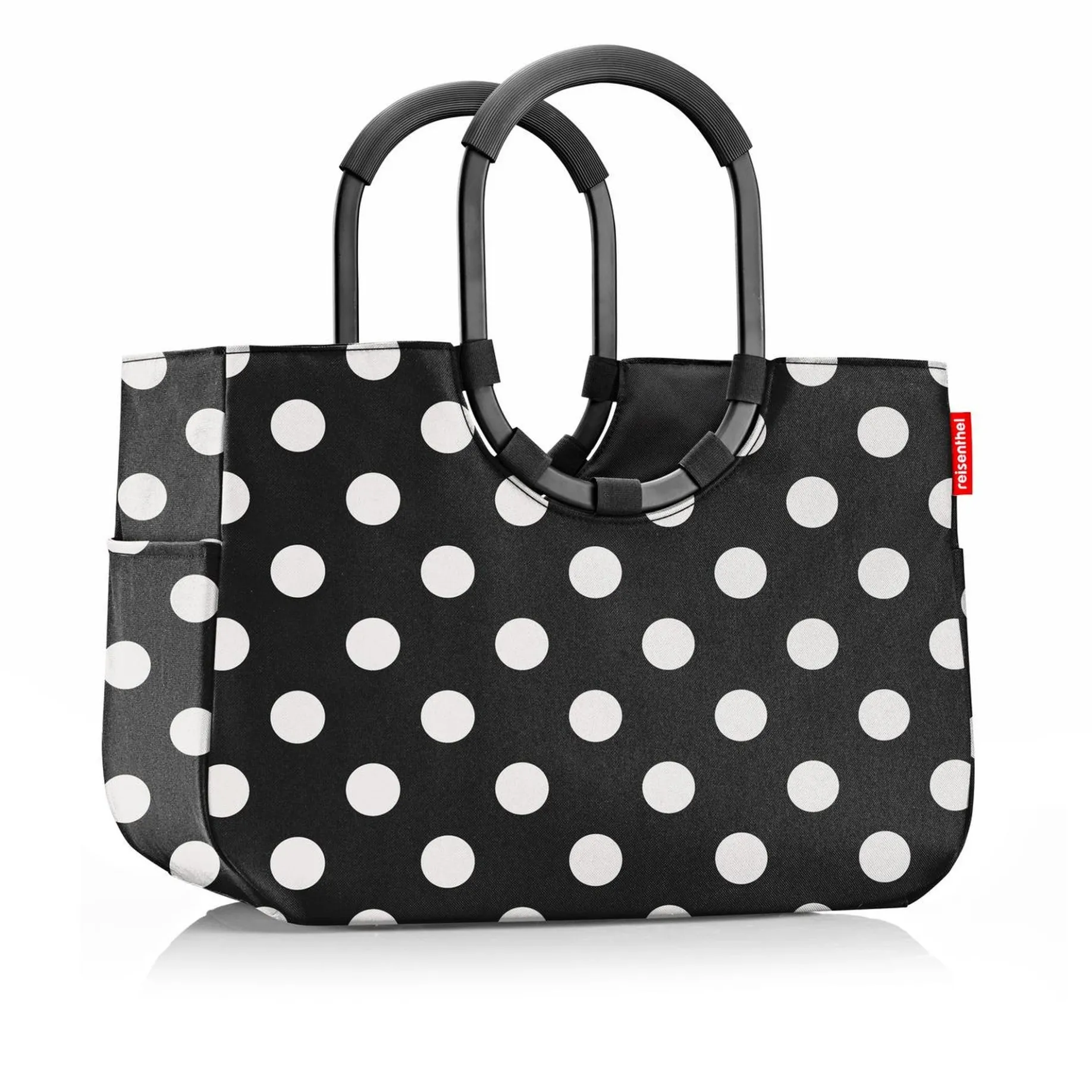 reisenthel shopping loopshopper L - Einkaufstasche mit Bügel 46 cm (frame dots white)