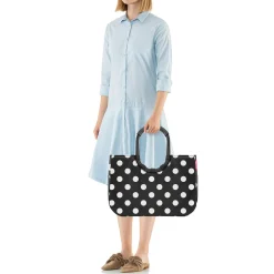 reisenthel shopping loopshopper L - Einkaufstasche mit Bügel 46 cm (frame dots white)