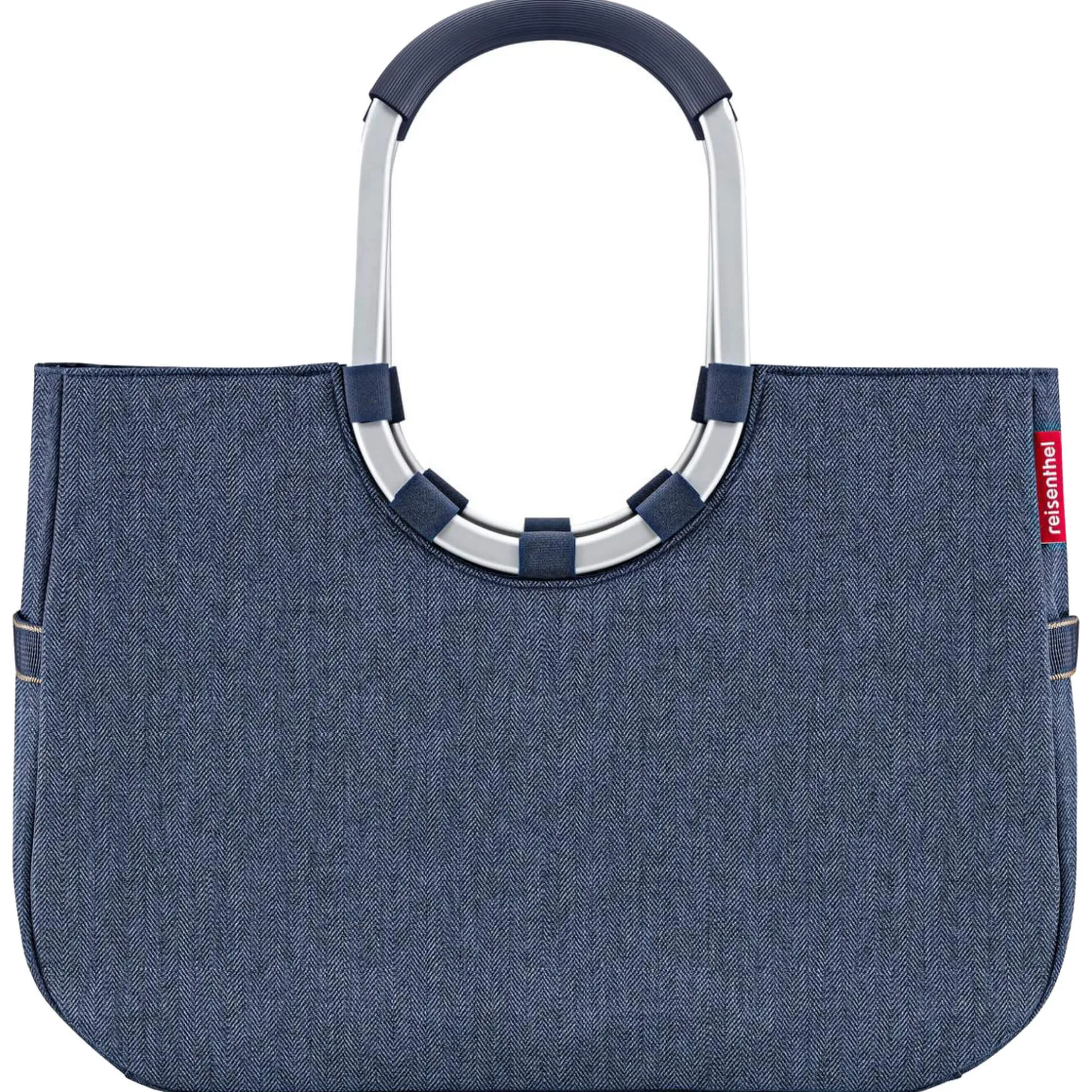 reisenthel shopping loopshopper L - Einkaufstasche mit Bügel 46 cm (herringbone dark blue)