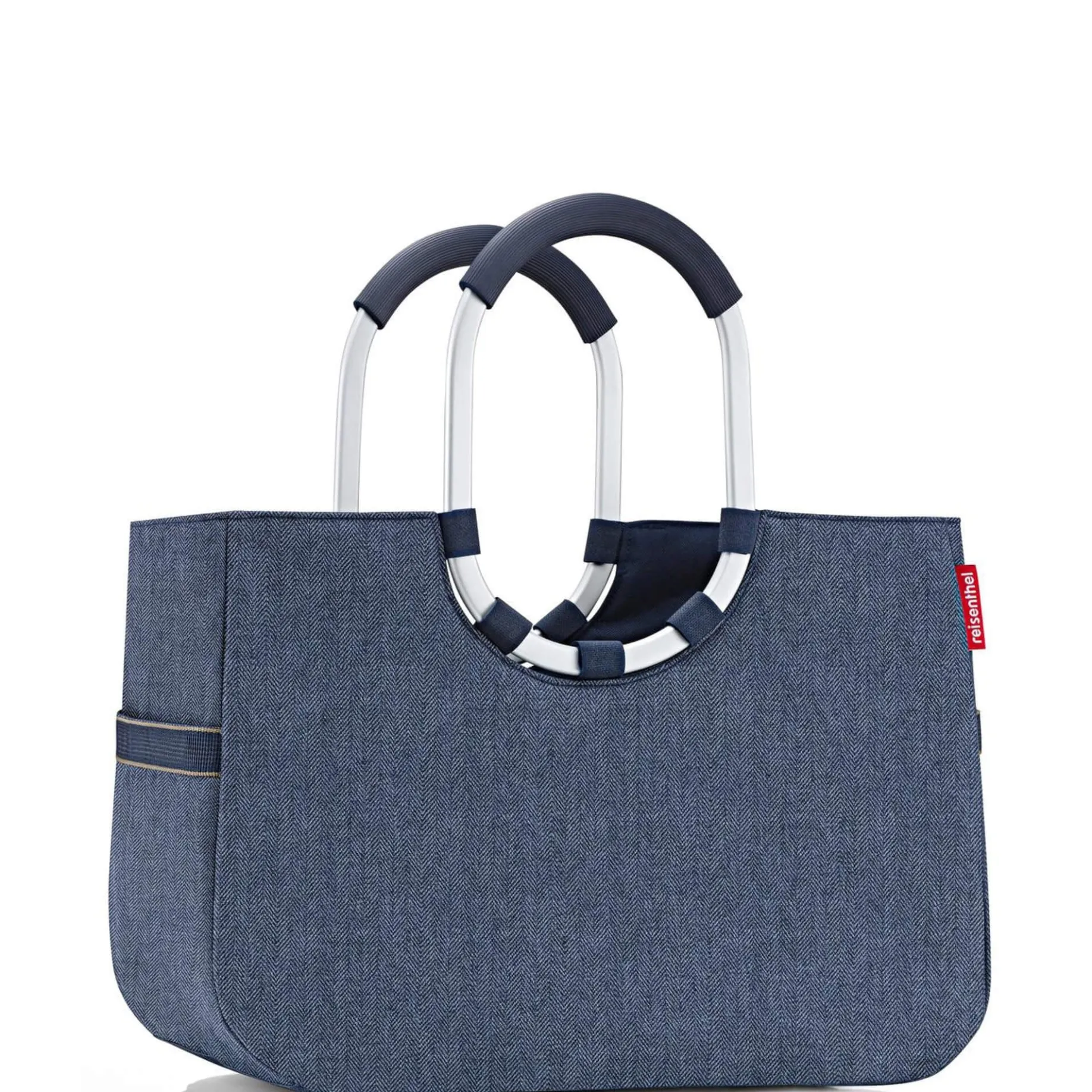 reisenthel shopping loopshopper L - Einkaufstasche mit Bügel 46 cm (herringbone dark blue)