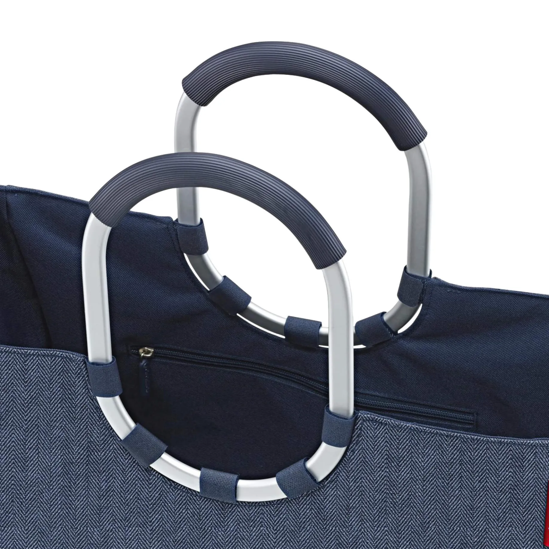 reisenthel shopping loopshopper L - Einkaufstasche mit Bügel 46 cm (herringbone dark blue)