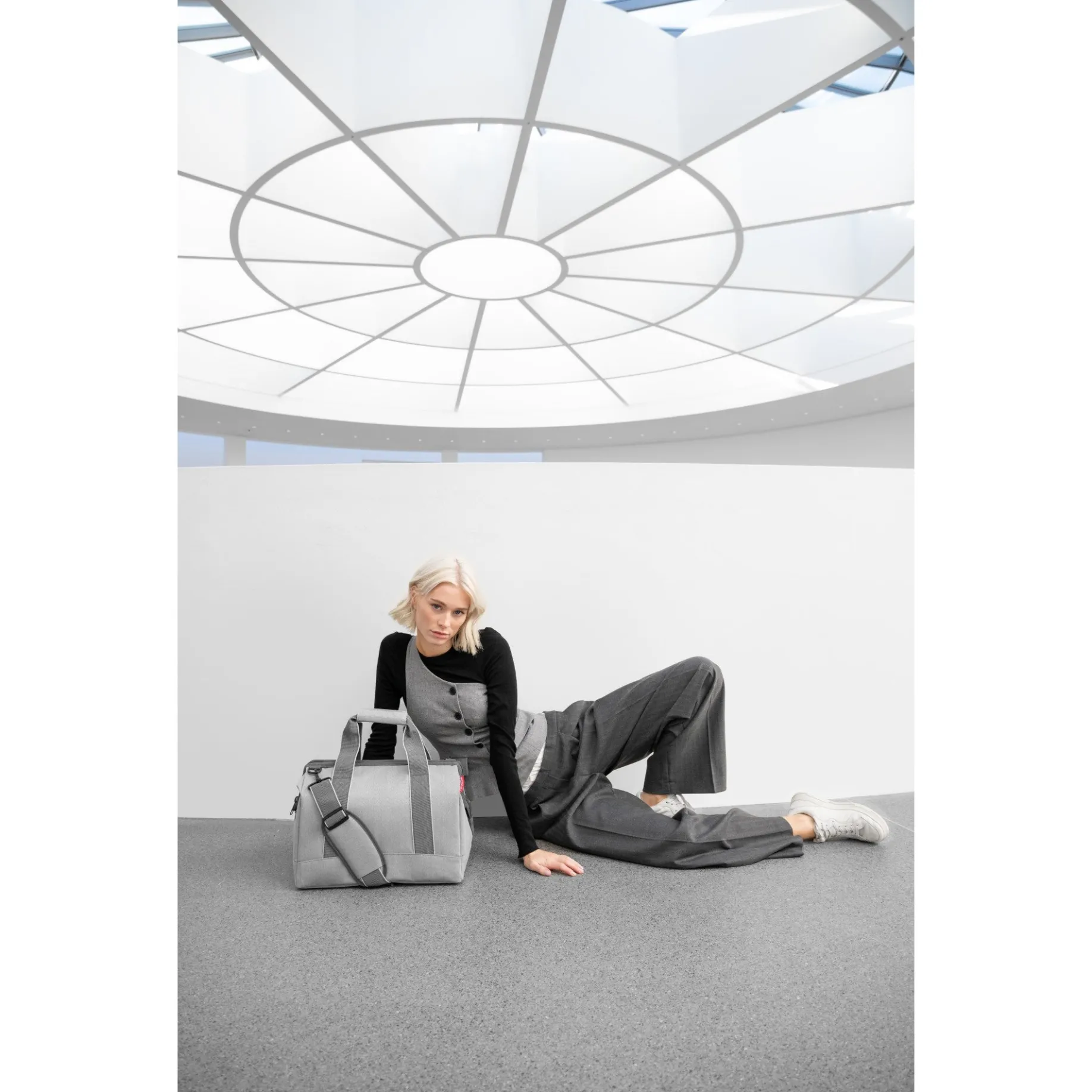 reisenthel travelling allrounder M - Reisetasche 40 cm (herringbone grey)