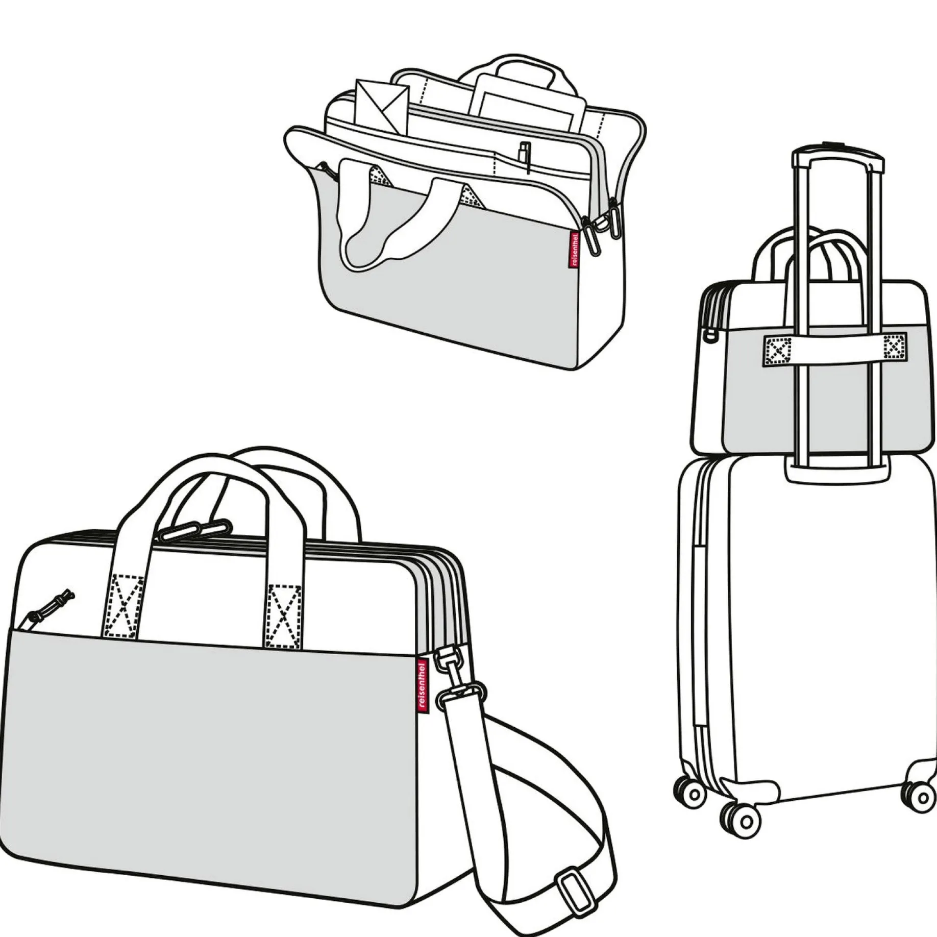 reisenthel travelling Workbag - Aktentasche 42.5 cm (twist silver)