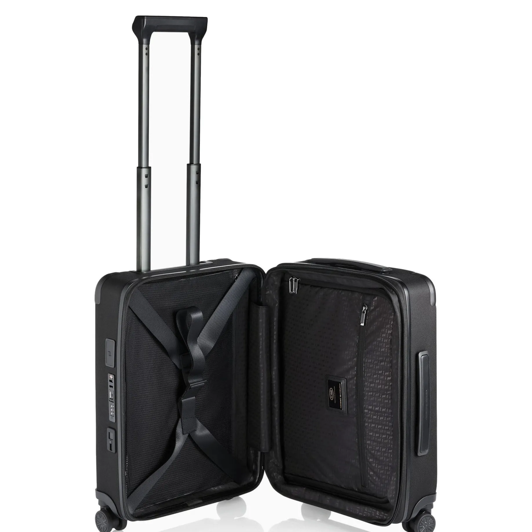 Roadster Nylon S+ - 4-Rollen-Kabinentrolley 55 cm erw. (black)