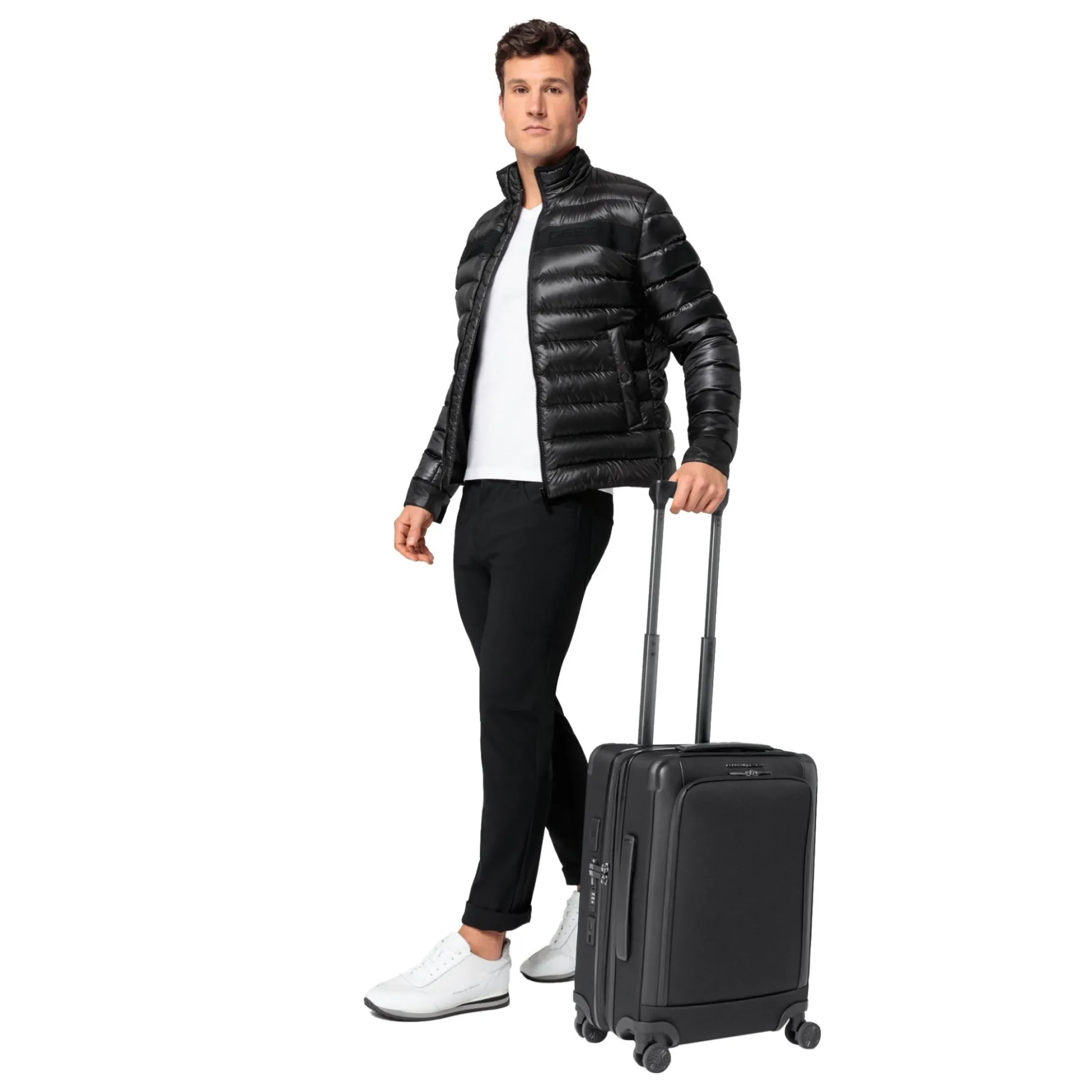 Roadster Nylon S+ - 4-Rollen-Kabinentrolley 55 cm erw. (black)