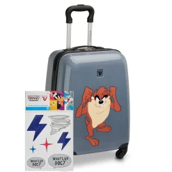 Roncato Looney Tunes Kids - 4-Rollen-Kindertrolley 50 cm (Taz Antracite)