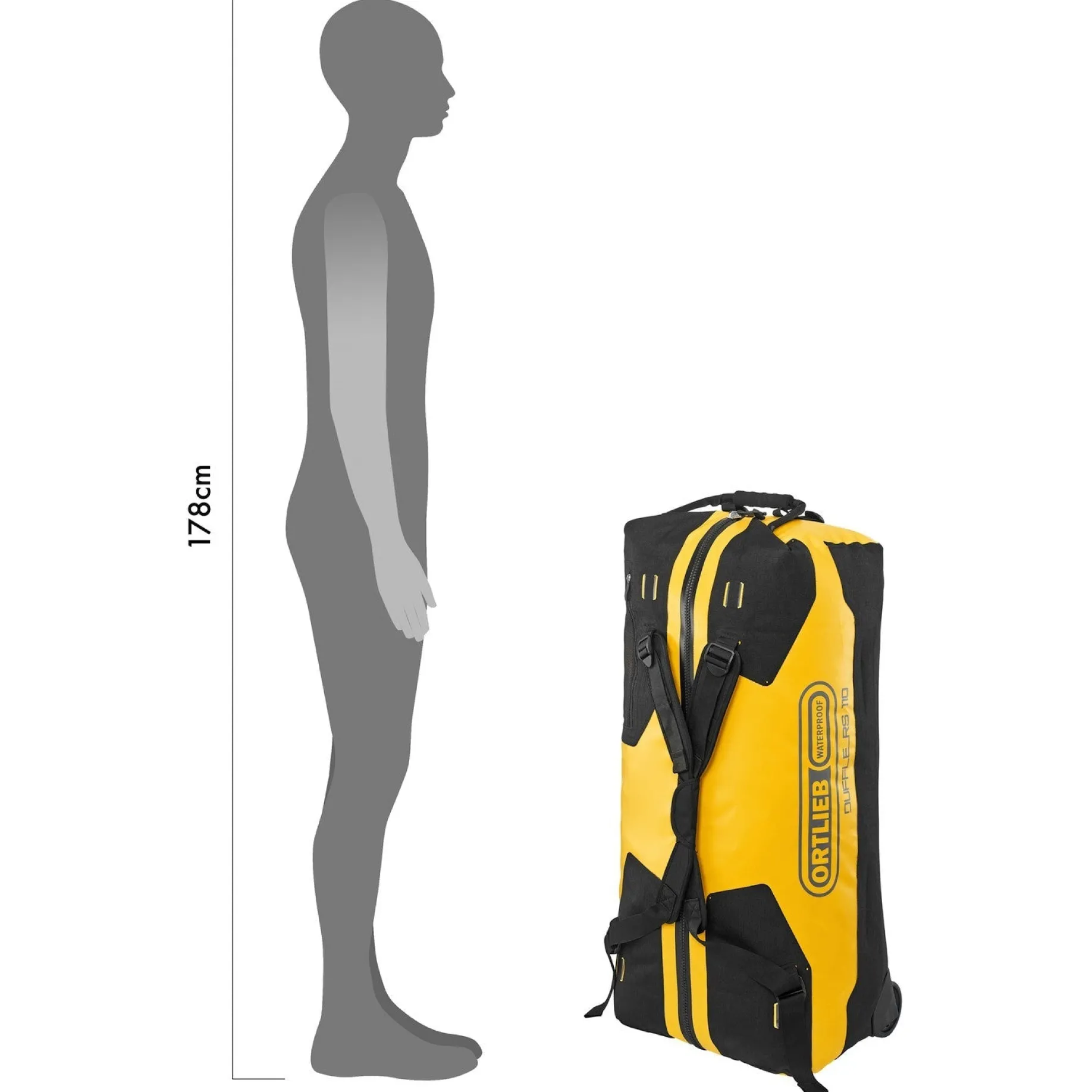 RS 110 - Rollenreisetasche 86 cm (yellow black)