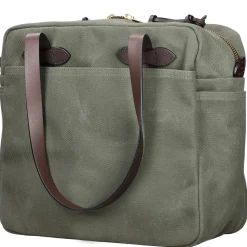Rugged Twill - Schultertasche 38 cm (otter green)