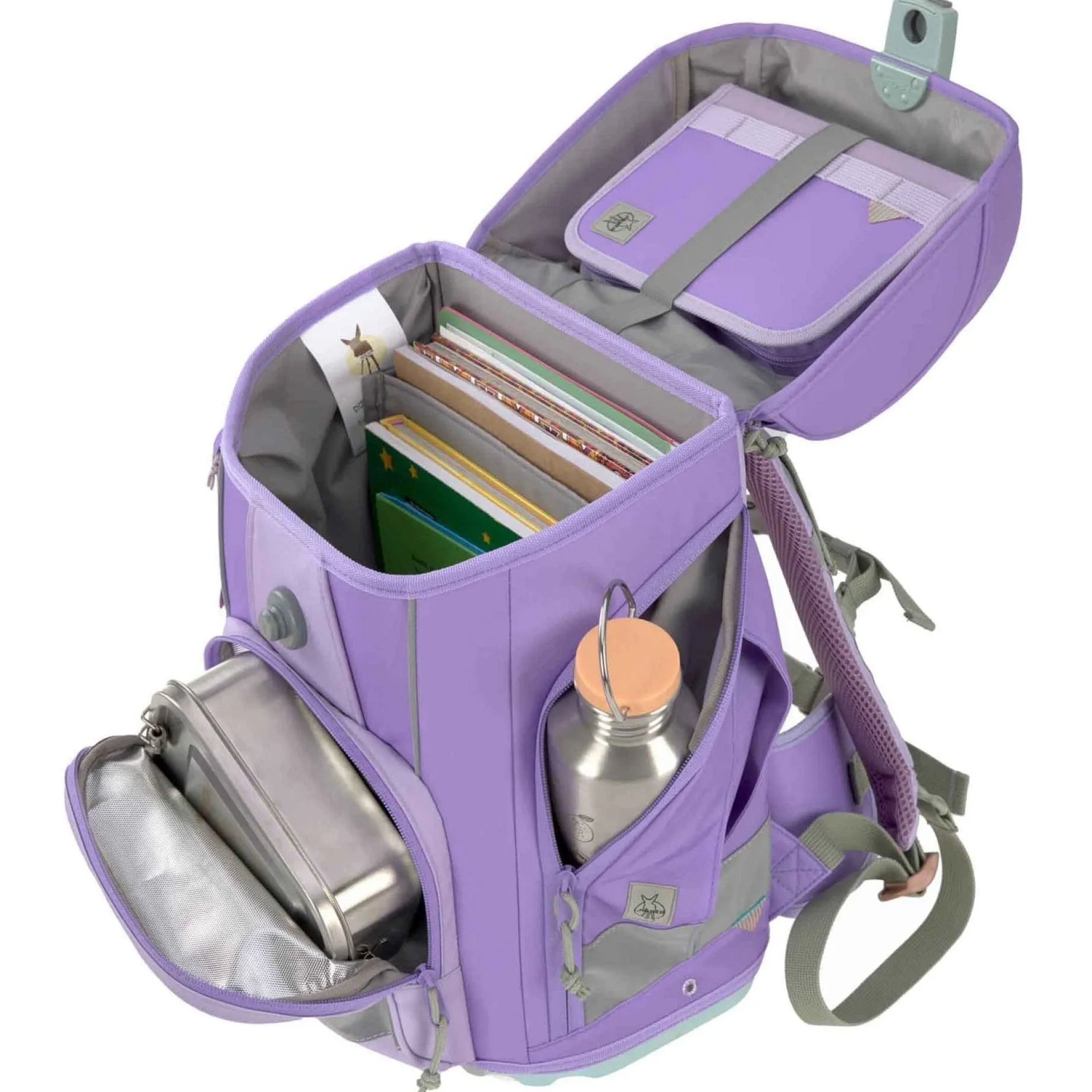 School Set Boxy Unique - Schulranzen Set 7tlg. (Violet/Lavender)