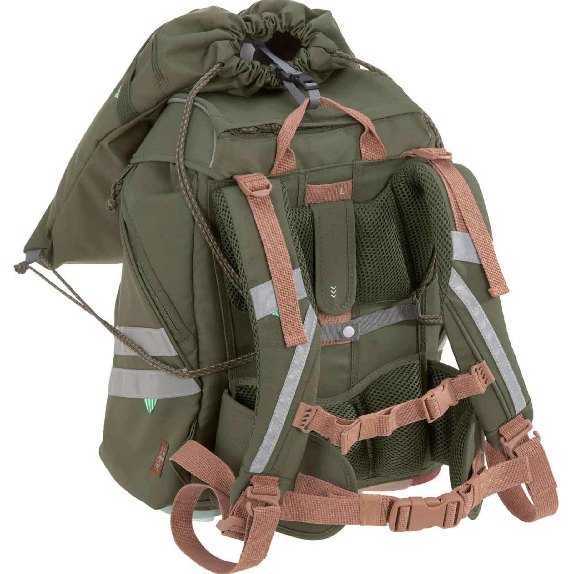 School Set Flexy Unique - Schulranzen Set 7tlg. (Olive)