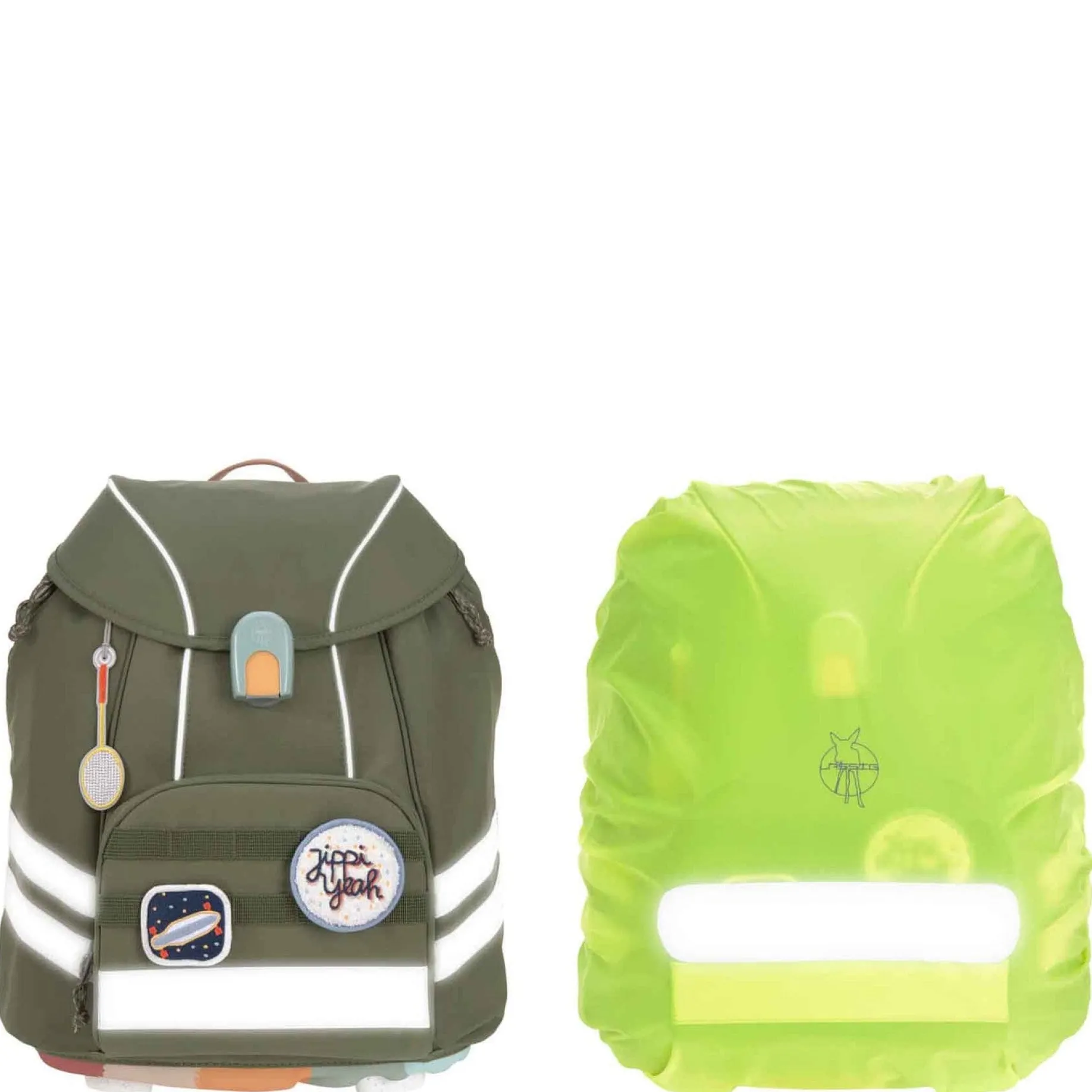 School Set Flexy Unique - Schulranzen Set 7tlg. (Olive)