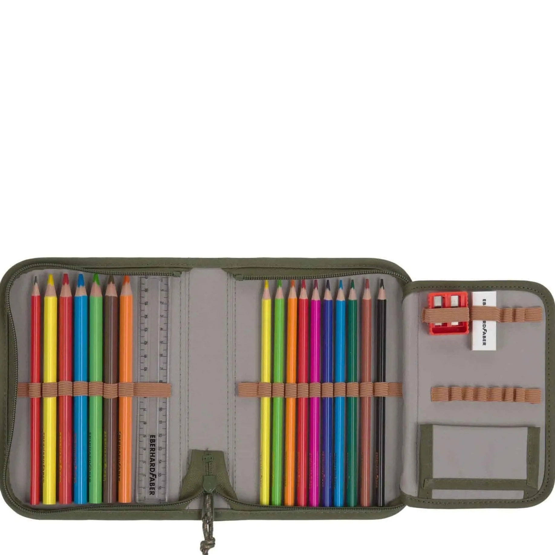 School Set Flexy Unique - Schulranzen Set 7tlg. (Olive)