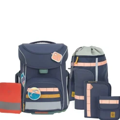 School Set Slim Unique - Schulranzen Set 7tlg. (Navy)